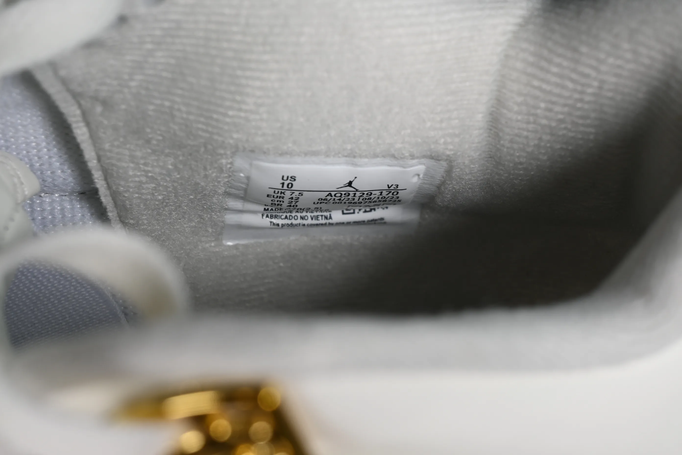 All categories Air Jordan Jordan series basketball shoes Air Jordan 4 Air Jordan 4 Retro "Metallic Gold" AJ4 Joe 4 meters white gold AQ9129-170